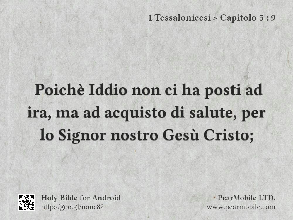 1 Tessalonicesi, Capitolo 5:9